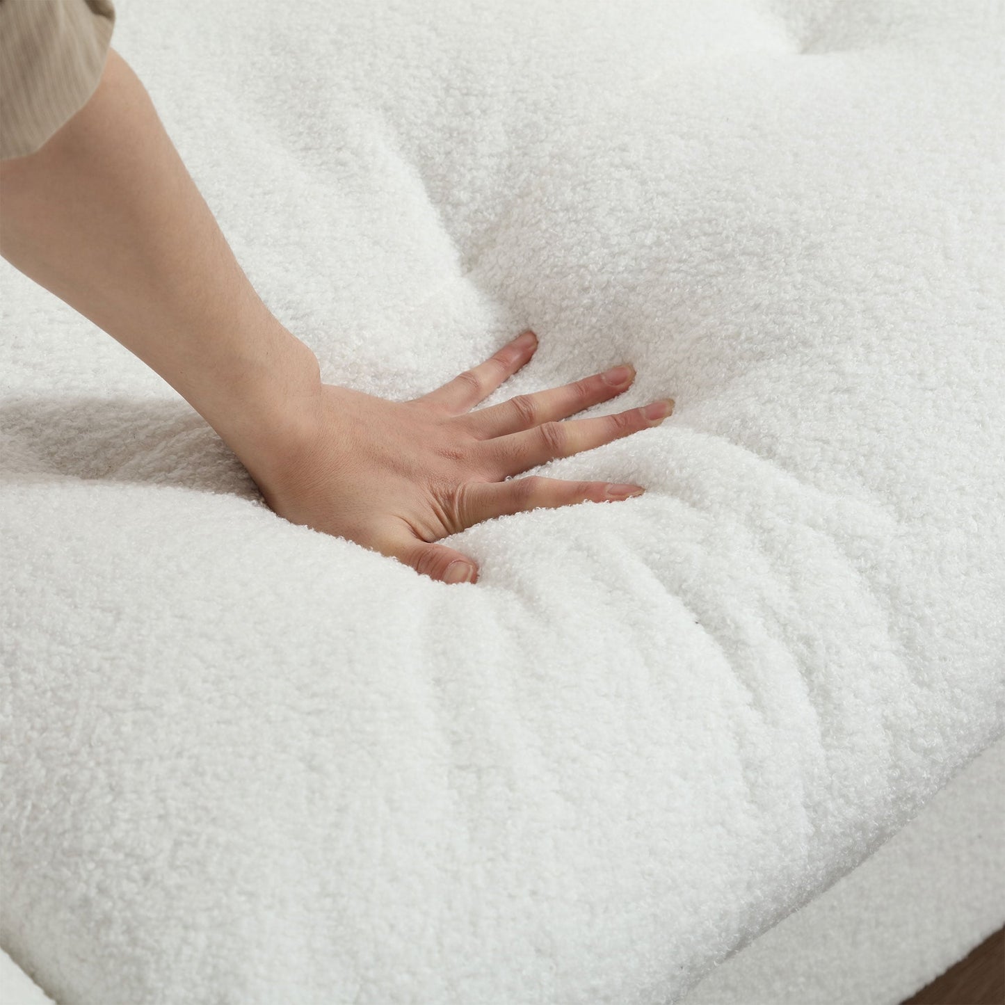 Divano a 2 posti in tessuto da 96,46'' con comodo design imbottito e stile nuvola, piedini in plastica, per soggiorno e appartamento