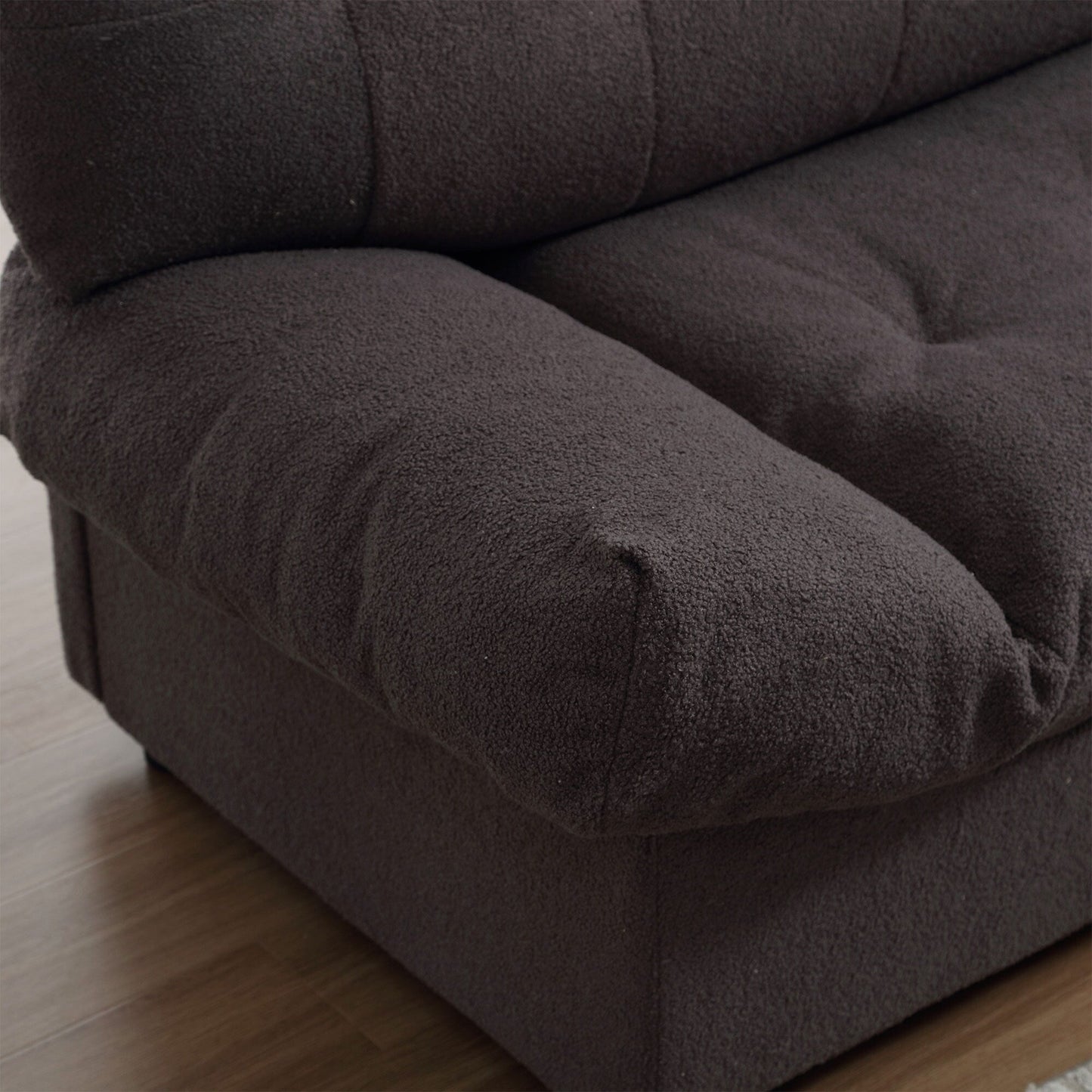 Divano a 2 posti in tessuto da 96,46'' con comodo design imbottito e stile nuvola, piedini in plastica, per soggiorno e appartamento