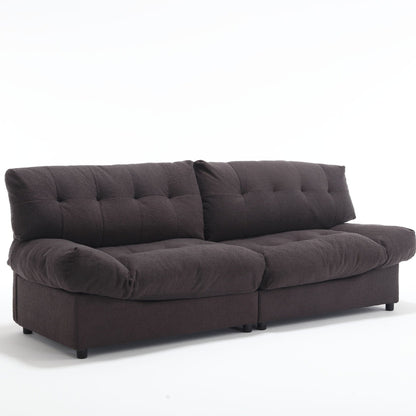 Divano a 2 posti in tessuto da 96,46'' con comodo design imbottito e stile nuvola, piedini in plastica, per soggiorno e appartamento