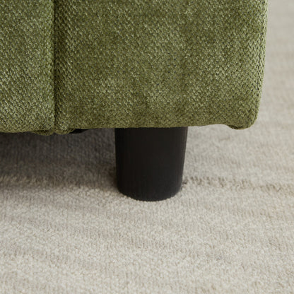 Divano moderno classico a 3 posti in tessuto 99.2, struttura in legno massello e imbottitura in morbida nuvola