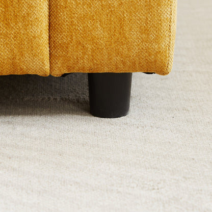 Divano moderno classico a 3 posti in tessuto 99.2, struttura in legno massello e imbottitura in morbida nuvola