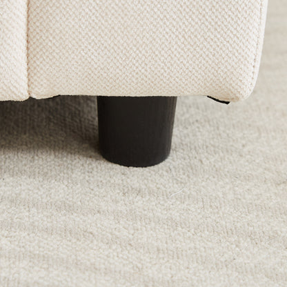 Divano moderno classico a 3 posti in tessuto 99.2, struttura in legno massello e imbottitura in morbida nuvola