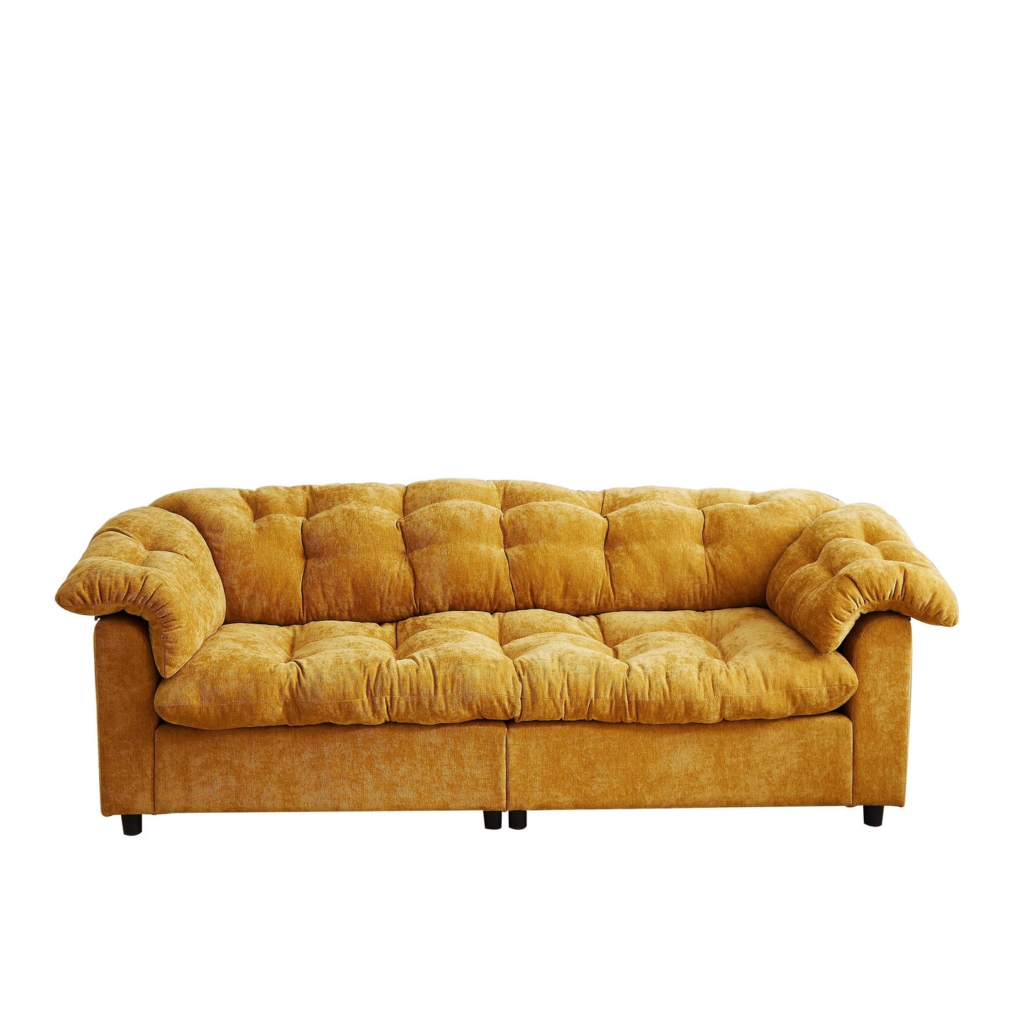 Divano moderno classico a 3 posti in tessuto 99.2, struttura in legno massello e imbottitura in morbida nuvola