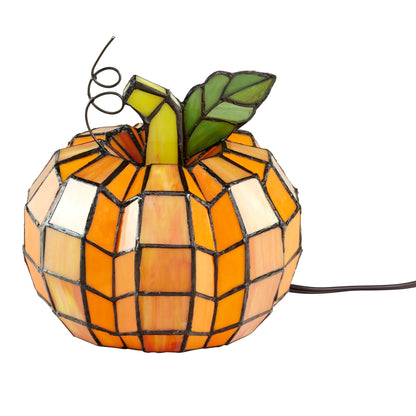 Lampada decorativa in vetro colorato Patch the Pumpkin 9 H - 8,25 L x 8,25 W x 9 H