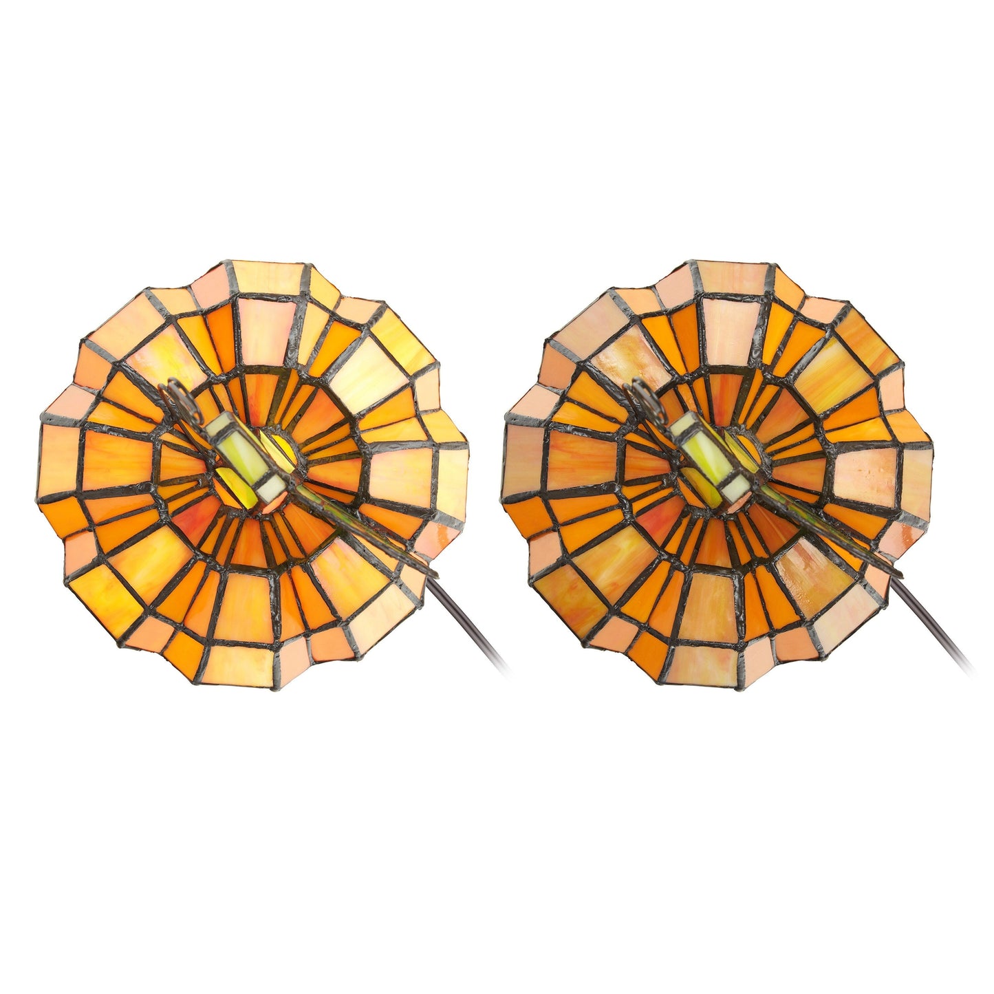 Lampada decorativa in vetro colorato Patch the Pumpkin 9 H - 8,25 L x 8,25 W x 9 H