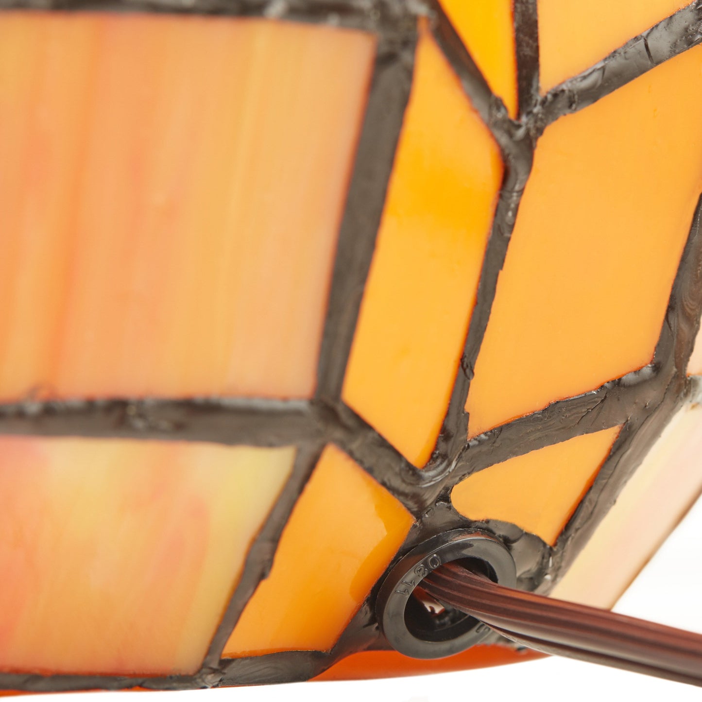 Lampada decorativa in vetro colorato Patch the Pumpkin 9 H - 8,25 L x 8,25 W x 9 H