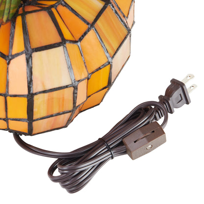Lampada decorativa in vetro colorato Patch the Pumpkin 9 H - 8,25 L x 8,25 W x 9 H
