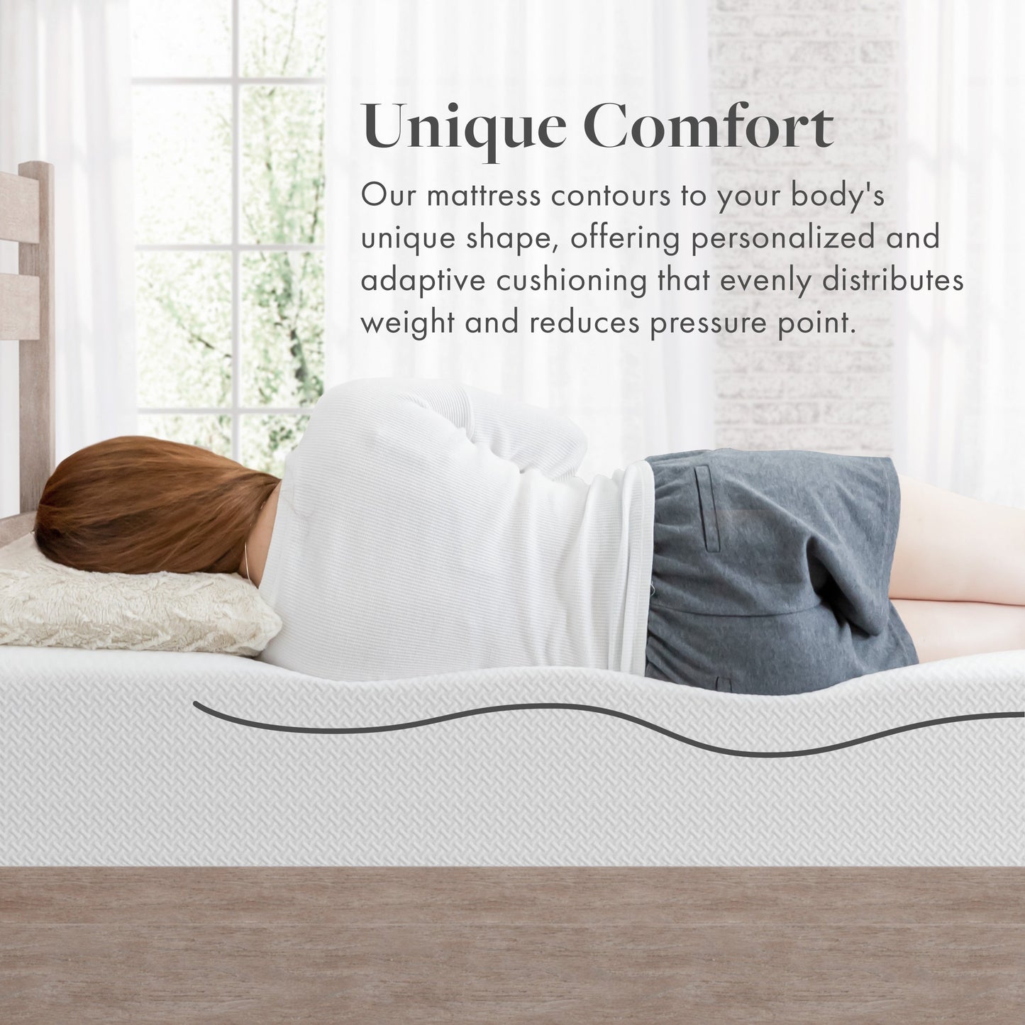 Materasso in memory foam con carbone di bambù SoftNest Airess Collection da 8 pollici