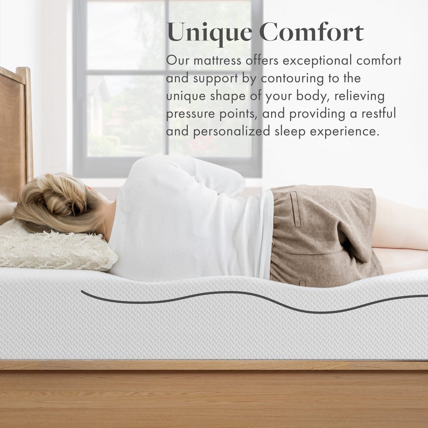 Materasso in memory foam con infuso di tè verde SoftNest Calma Collection da 8 pollici