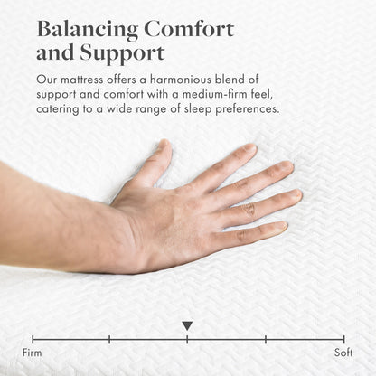 Materasso in memory foam con infuso di tè verde SoftNest Calma Collection da 8 pollici