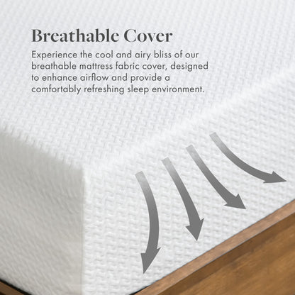 Materasso in memory foam con infuso di tè verde SoftNest Calma Collection da 8 pollici