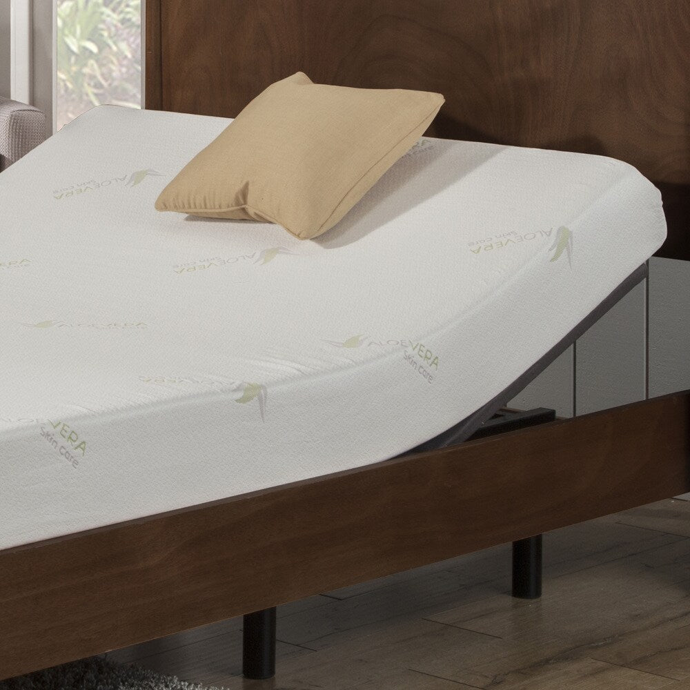 Materasso in memory foam AC Pacific Aloe Vera da 8 pollici e set base regolabile
