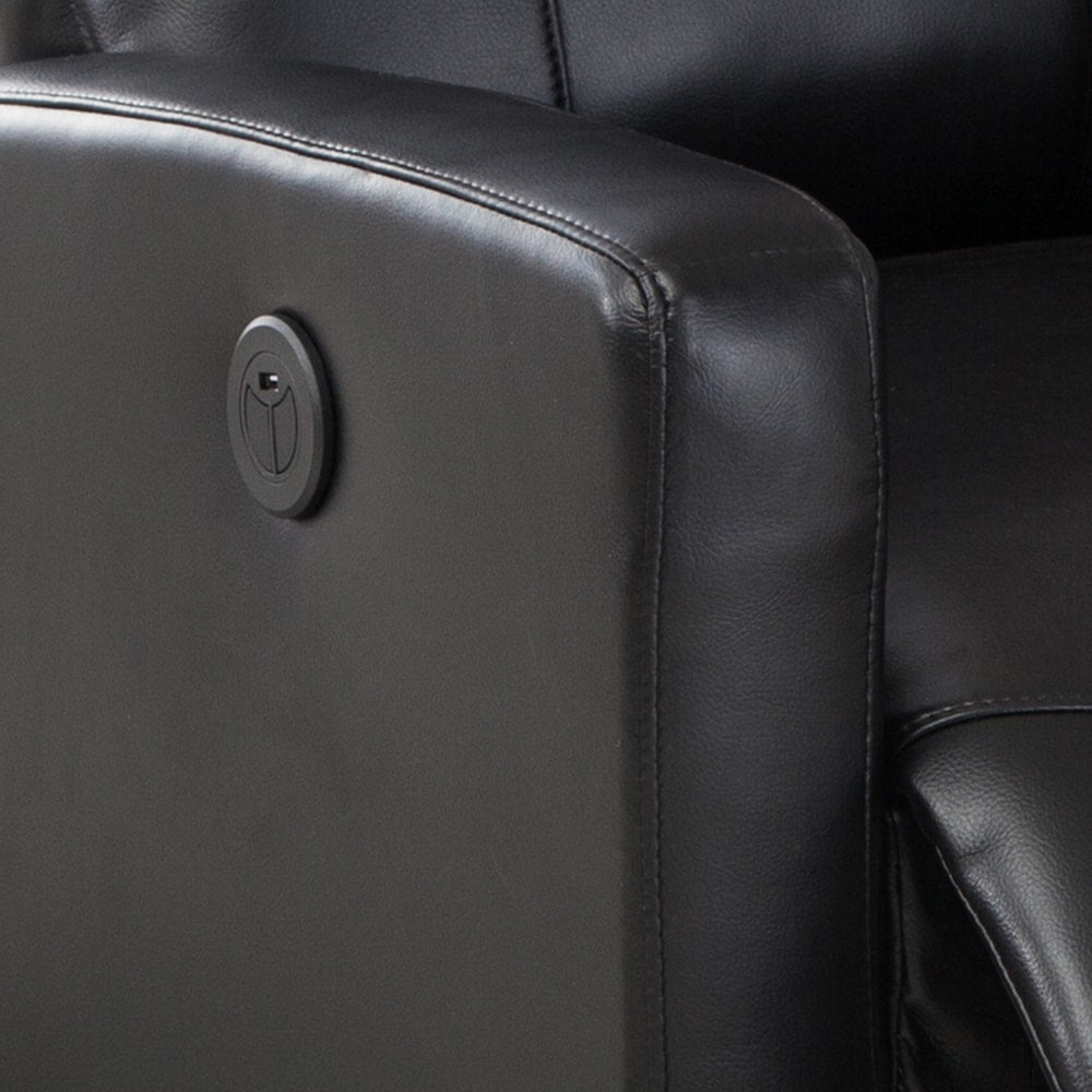 Poltrona reclinabile da lettura elettrica piccola in similpelle moderna AC Pacific