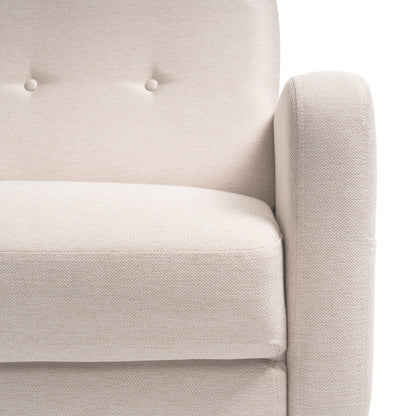 Divano moderno in lino trapuntato ADAIR con tasche sui braccioli di Crown Comfort