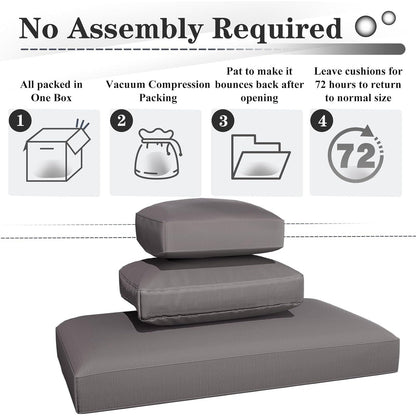 AECOJOY Set di mobili da giardino da 7 pezzi, divano componibile da esterno, set da conversazione in rattan