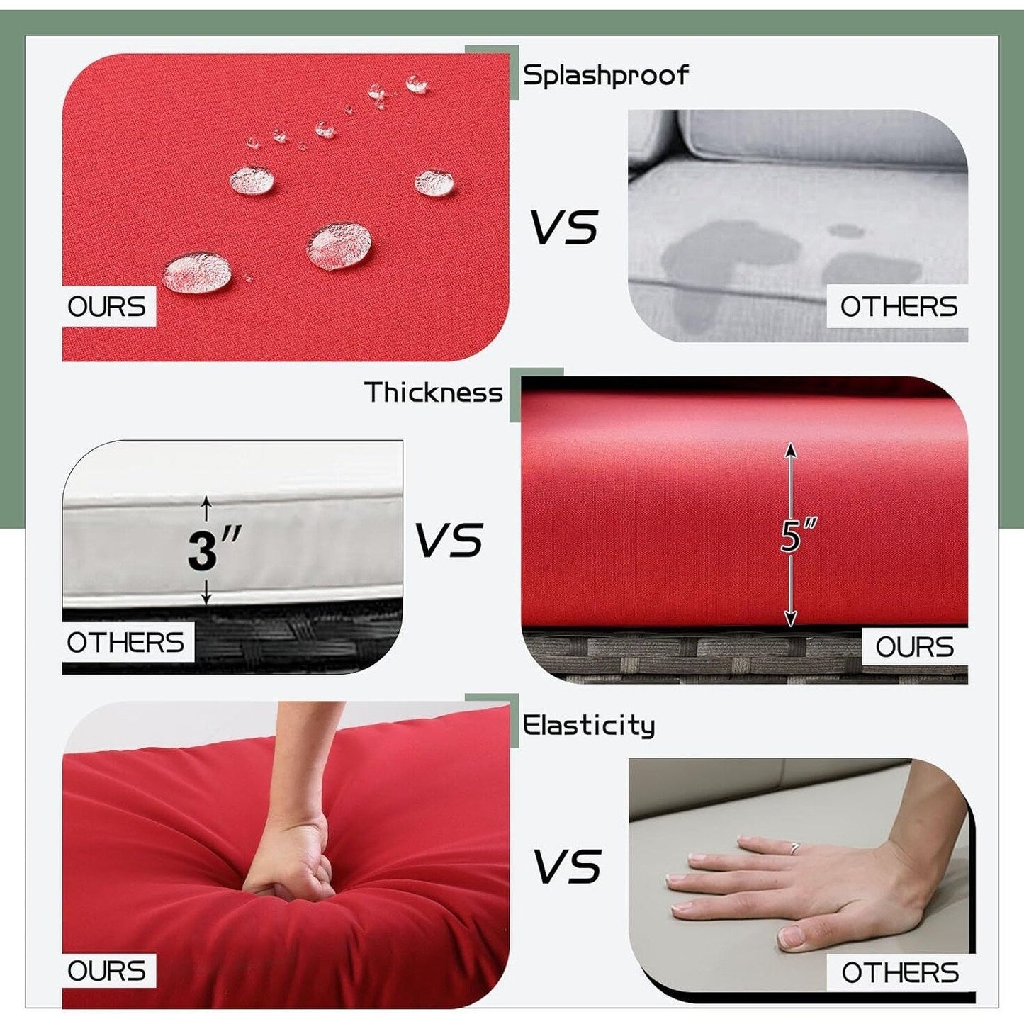 AECOJOY Set di mobili da giardino da 7 pezzi, divano componibile da esterno, set da conversazione in rattan