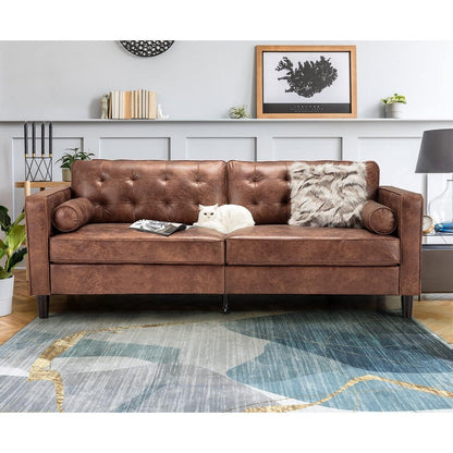 Divano moderno di metà secolo AECOJOY 84.2 con 2 cuscini di supporto