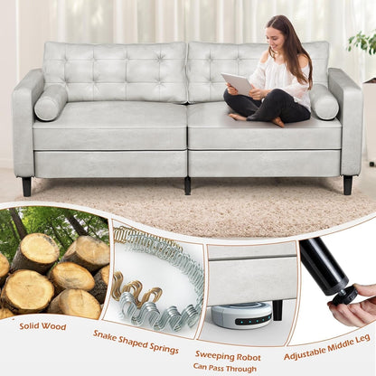 Divano moderno di metà secolo AECOJOY 84.2 con 2 cuscini di supporto