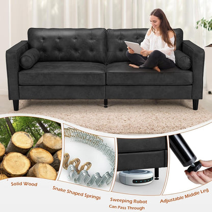 Divano moderno di metà secolo AECOJOY 84.2 con 2 cuscini di supporto