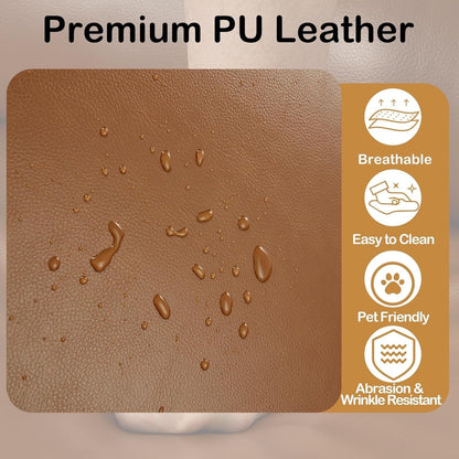 Divano componibile reclinabile elettrico AECOJOY, divano letto in pelle PU con chaise longue contenitore, schienale e poggiapiedi regolabili