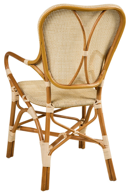 Caffe Marly - Sedia Con Braccioli Tessuto Naturale Melange