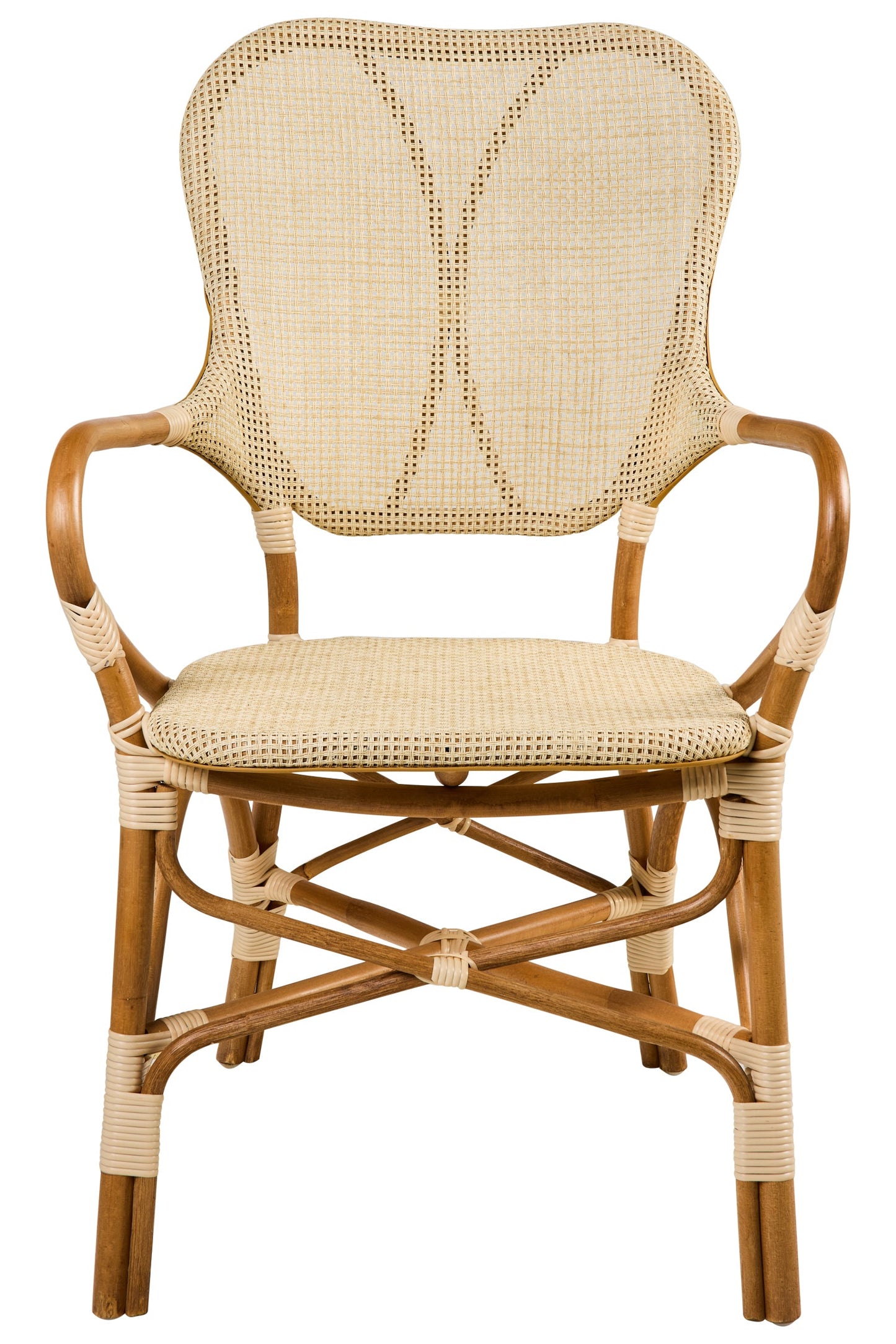 Caffe Marly - Sedia Con Braccioli Tessuto Naturale Melange