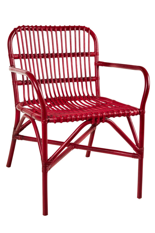 Delicieux - Poltroncina In Rattan Rossa