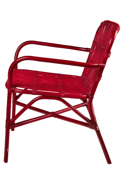 Delicieux - Poltroncina In Rattan Rossa