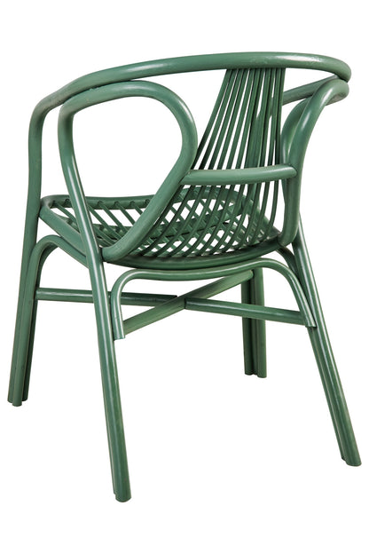 Les Bateaux - Poltrona In Rattan Verde