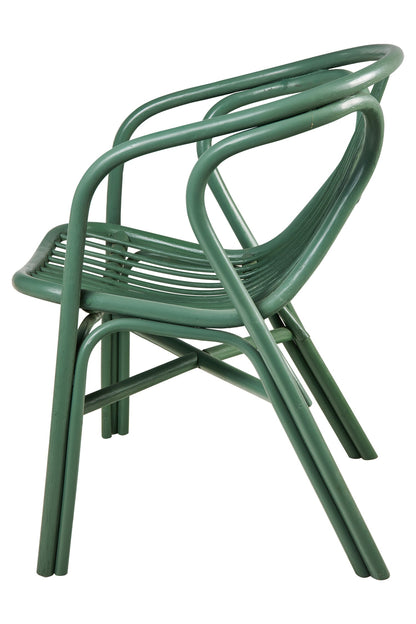 Les Bateaux - Poltrona In Rattan Verde