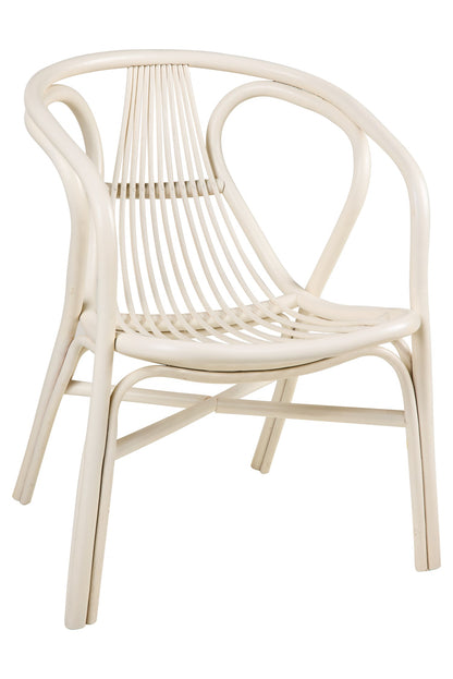 Les Bateaux - Poltrona In Rattan Bianca