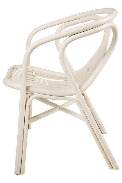 Les Bateaux - Poltrona In Rattan Bianca