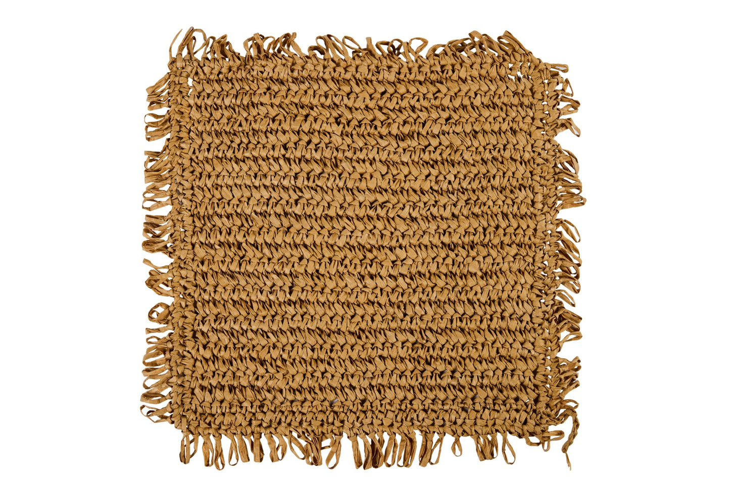 Mazorcas - Sottopiatti Quadrati Rafia Set 1/4 Naturale