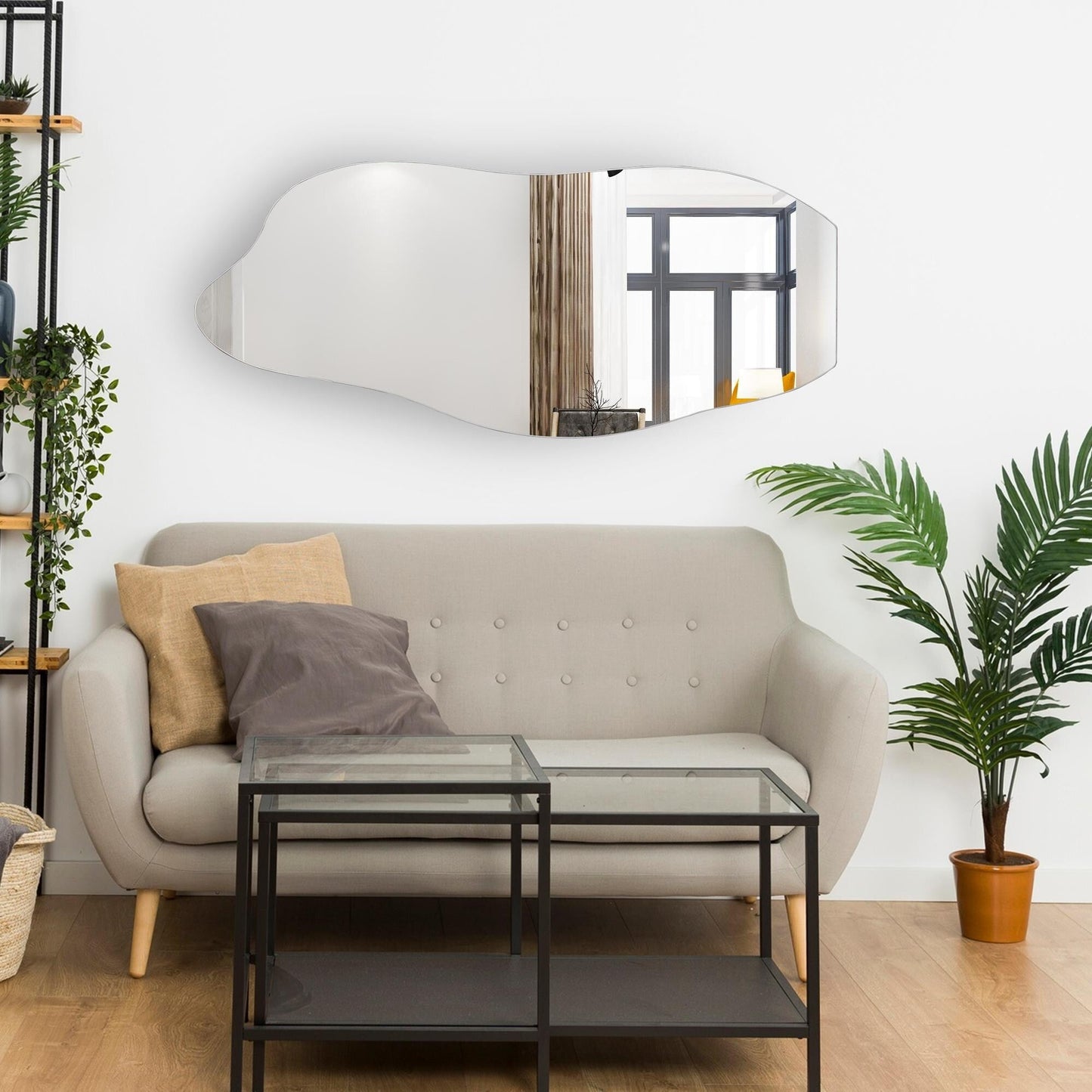 Specchio da parete irregolare asimmetrico ALYA