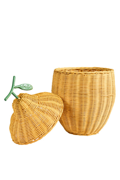 Alhoa - Cestino Forma Limone Con Coperchio