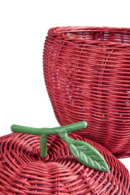 Alhoa - Cestino Forma Mela Con Coperchio