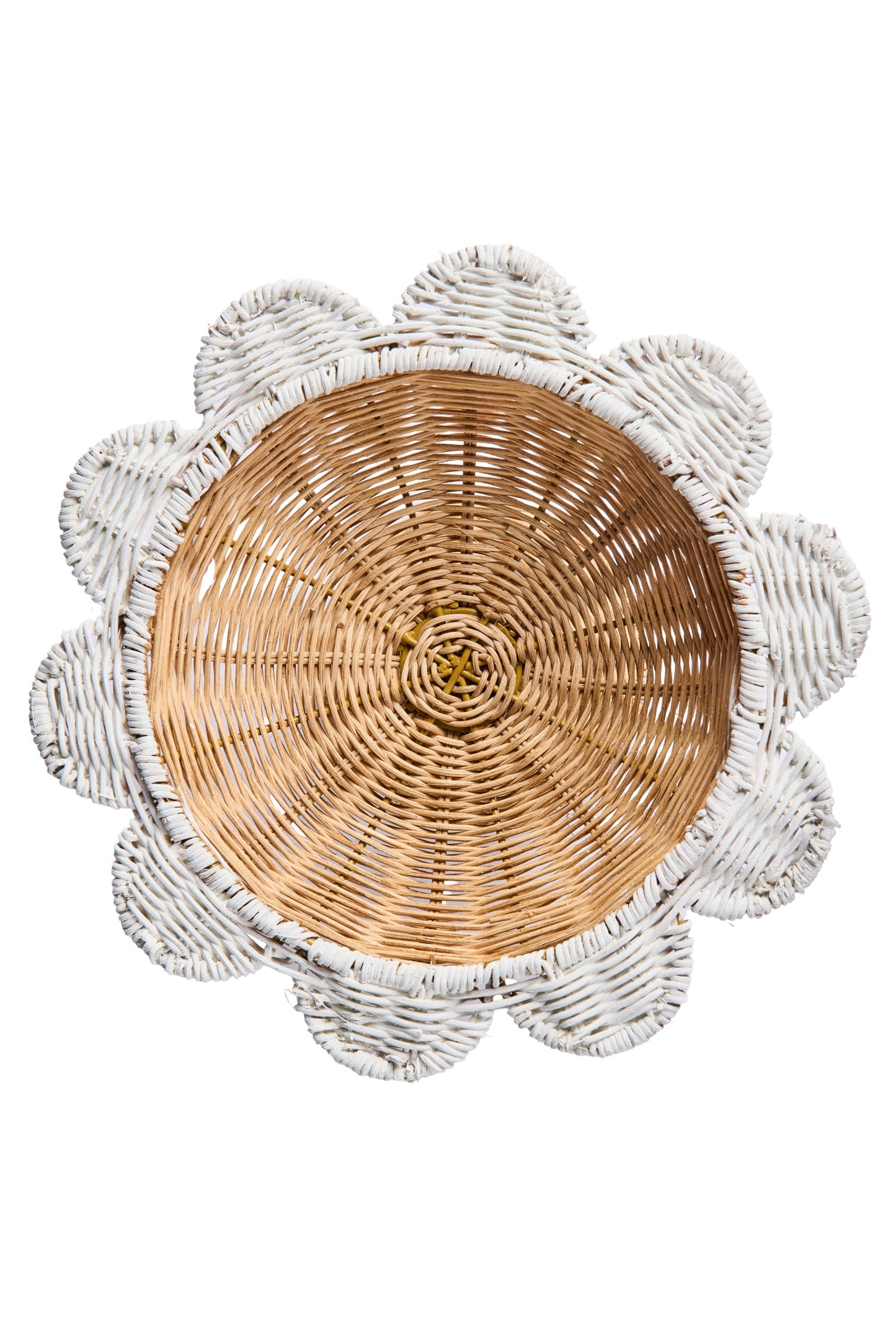 Alhoa - Alzatina Piccola Rattan Smerlo Bianco