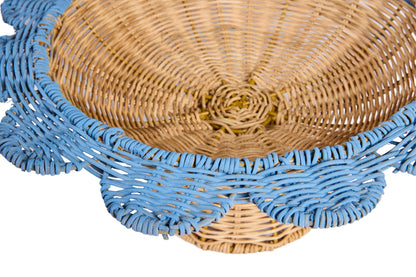 Alhoa - Alzatina Grande Rattan Smerlo Azzurro