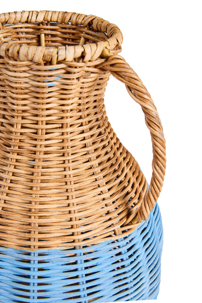 Alhoa - Anfora Rattan Azzurra Naturale