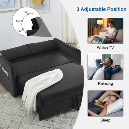 Divano letto trasformabile 3 in 1 Aukfa in velluto