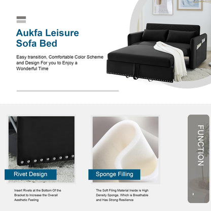 Divano letto trasformabile 3 in 1 Aukfa in velluto