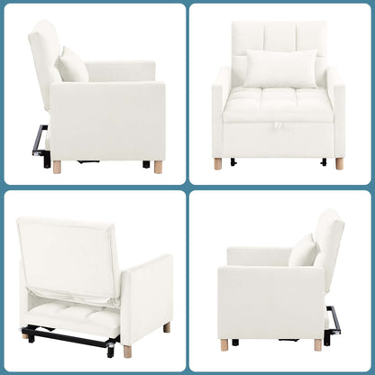 Poltrona letto Aukfa, divano letto singolo convertibile con cuscino