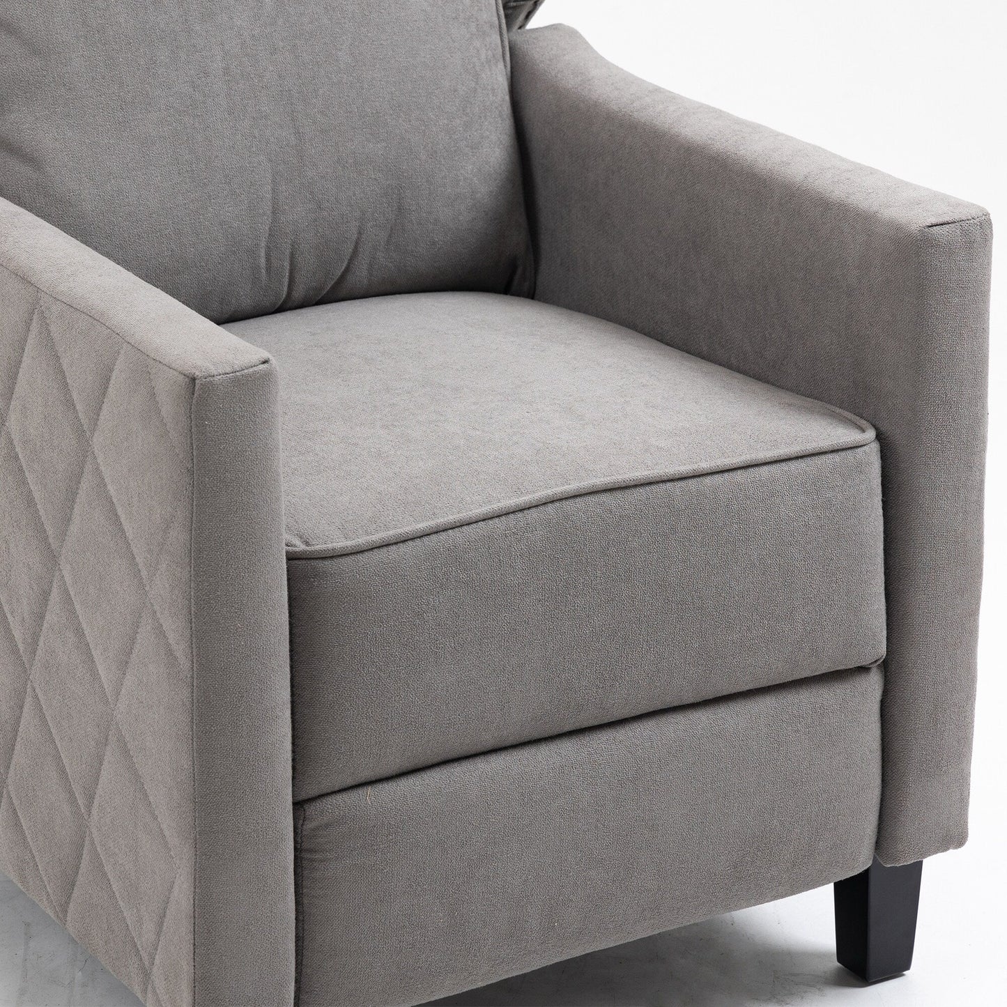 AVAWING Set di 2 poltrone reclinabili con schienale a spinta e schienale ad ala in lino