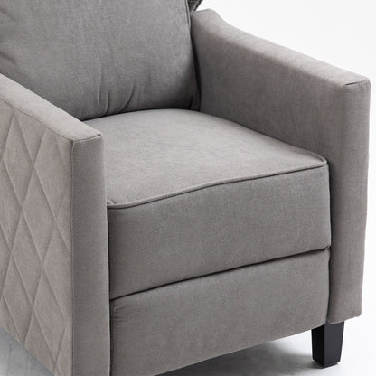 AVAWING Set di 2 poltrone reclinabili con schienale a spinta e schienale ad ala in lino