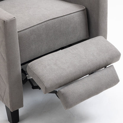 AVAWING Set di 2 poltrone reclinabili con schienale a spinta e schienale ad ala in lino