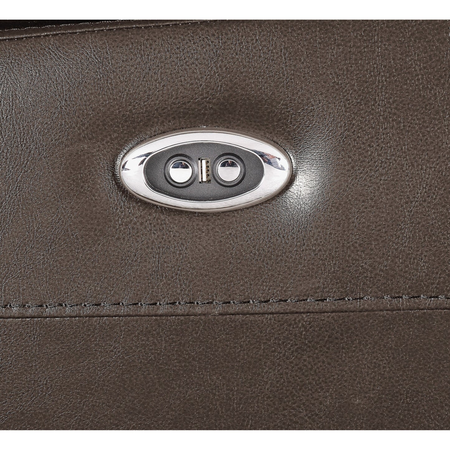 Poltrona reclinabile Aashi in pelle marrone e GEL Match