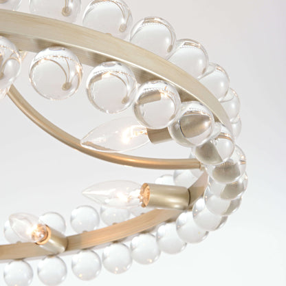 Lampada da soffitto semi-incassata Elvira Wagon Wheel Crystal a 8 luci