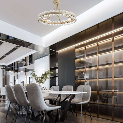 Lampada da soffitto semi-incassata Elvira Wagon Wheel Crystal a 8 luci