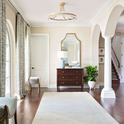 Lampada da soffitto semi-incassata Elvira Wagon Wheel Crystal a 8 luci