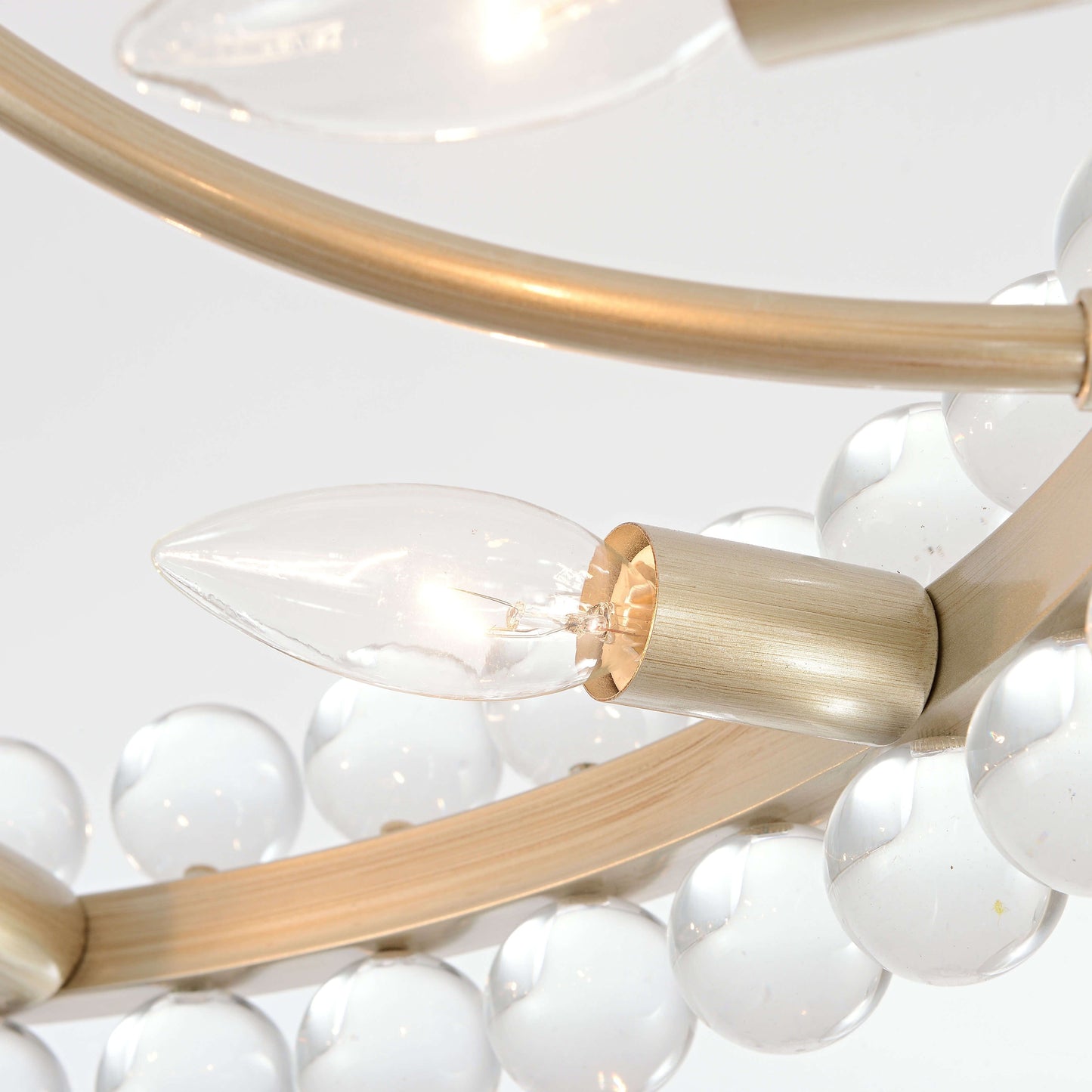 Lampada da soffitto semi-incassata Elvira Wagon Wheel Crystal a 8 luci